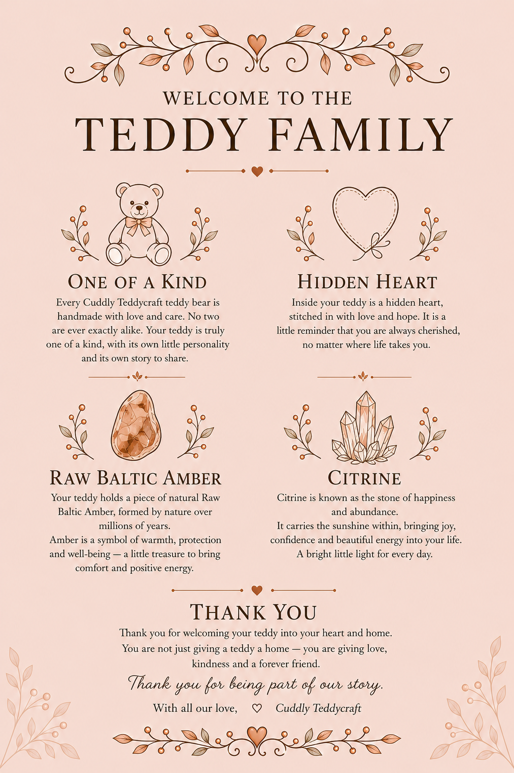 Certificate page 4: Welcome to the Teddy Family closing page